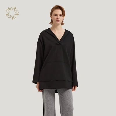 Bio-Bambus-Oversize-Hoodie für Damen, nachhaltige Damen-Kapuzenpullover, umweltfreundliche Kapuzenpullover für Damen