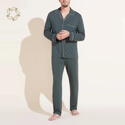 Nachhaltige Herren-Loungewear aus Bambus. Bio-Herren-Pyjamas. Umweltfreundliche Herren-Loungewear