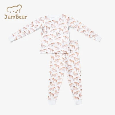 Jambear Bio-Baby-Loungewear, maßgeschneidertes Kinderschlafset, Bambus-Nachtwäsche für Kinder, Pyjama-Sets für Kleinkinder, Kinder-Pyjamas