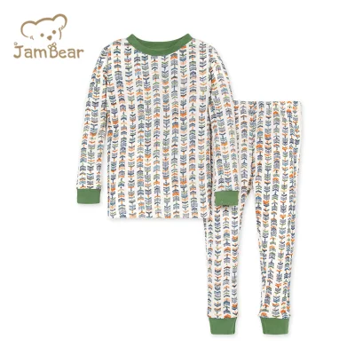 Jambear Bio-Bambus-Jungen-Kinder-Lounge-Kids-Pyjama, Kleinkind-Säuglings-Lounge-Set, individuelles Kinder-Schlafset, Kinder-Nachtwäsche